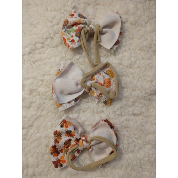 Yanjie Thanksgiving Turkey Hair Bow Headband for Baby Girls and Toddlers - Picture 6 of 6